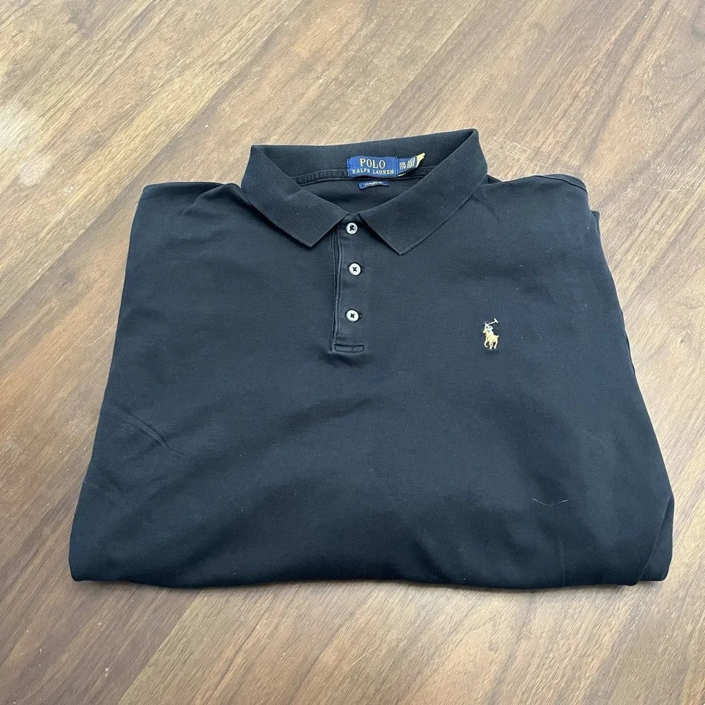 Polo Ralph Lauren Classic Fit Men's 2XL Flesh Pony Black Long Sleeve SOFT